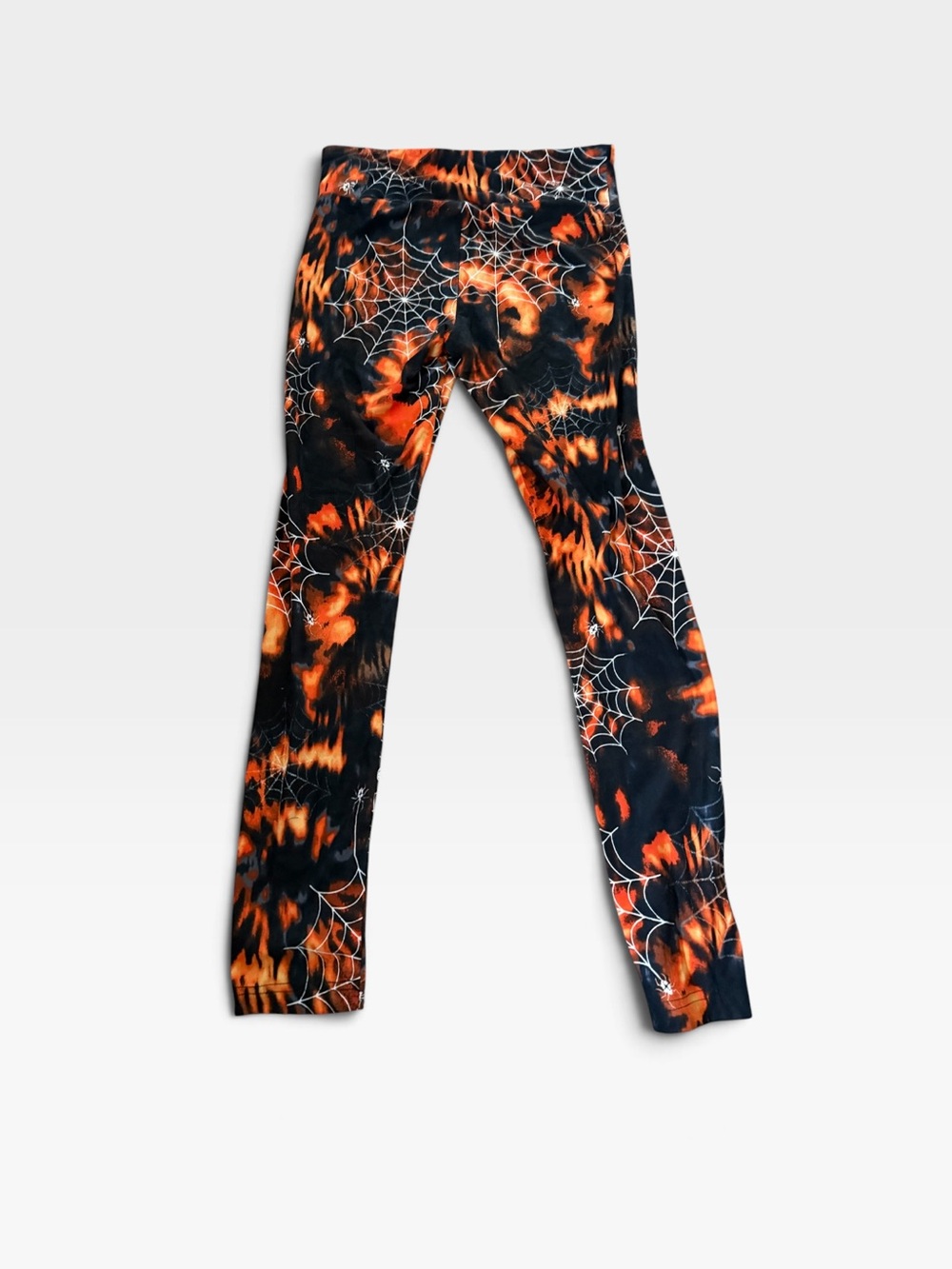 Halloween themed leggings girls juniors sizing medium 7-9 spider web spooky